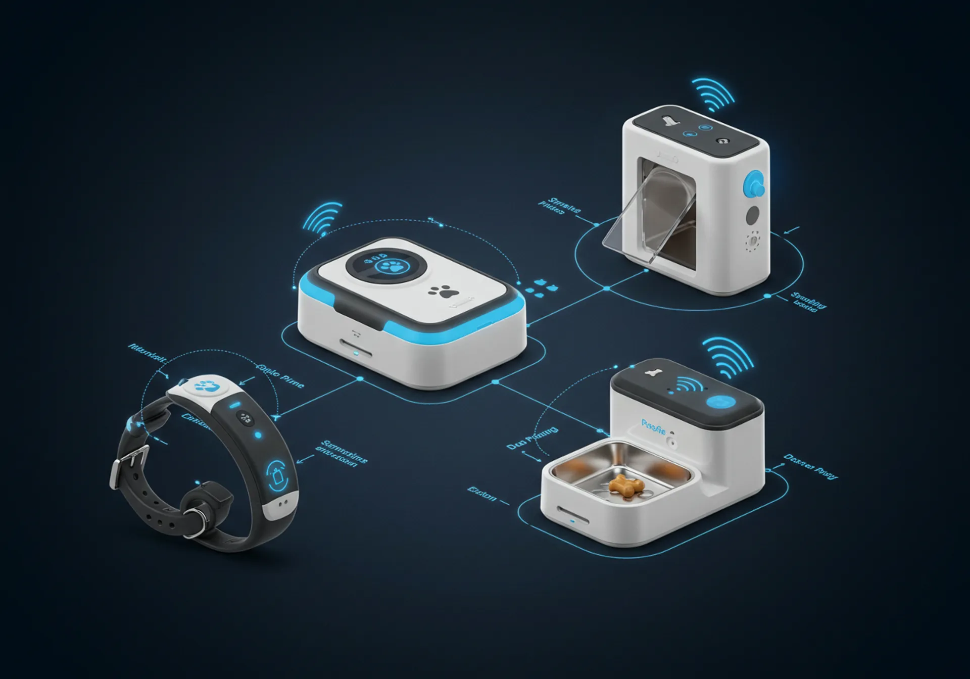 Wireless devices and accessories, including smart dog collars and wearable tech for 2025.