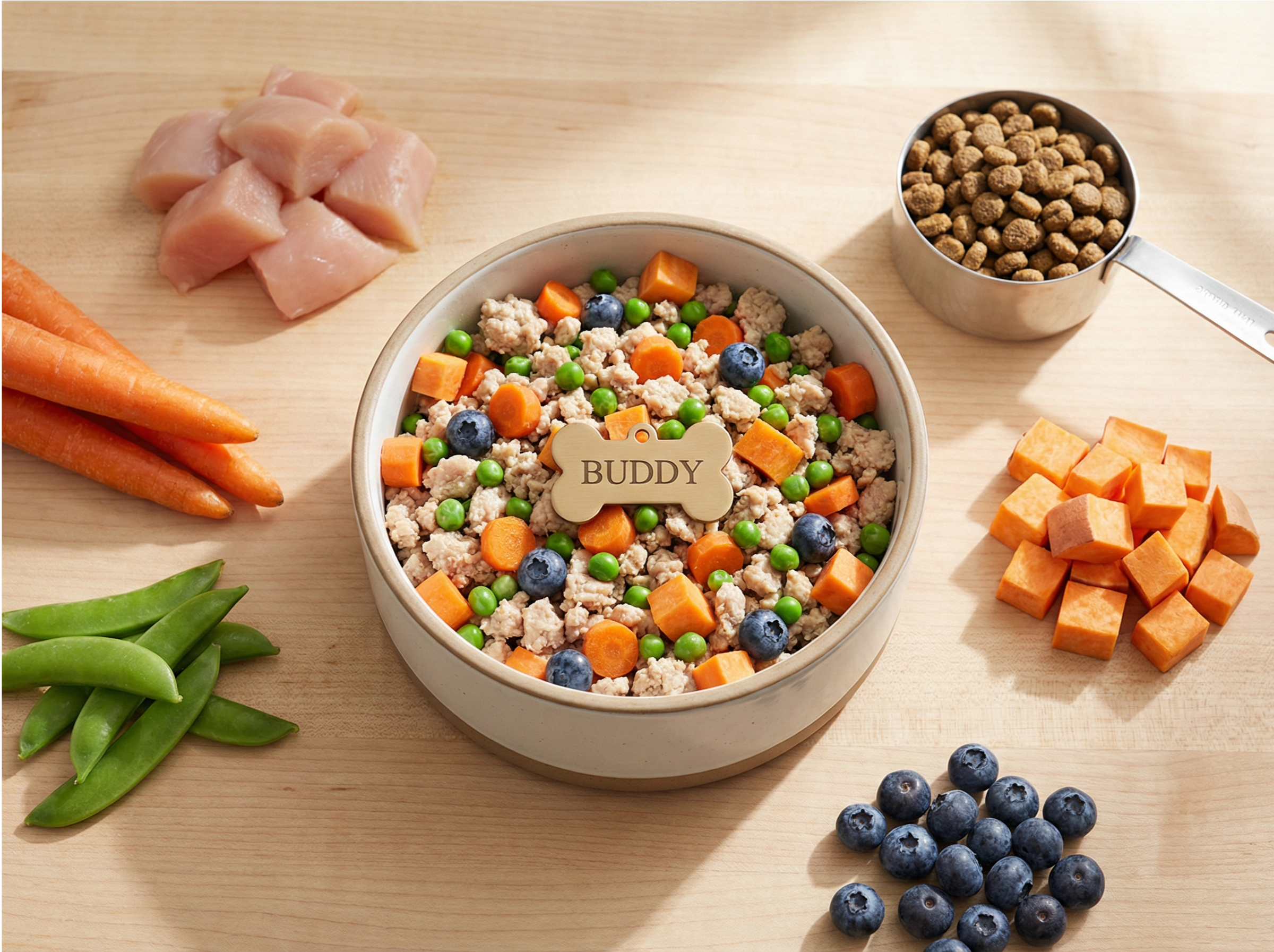 Personalized dog nutrition fresh meal plan with whole ingredients