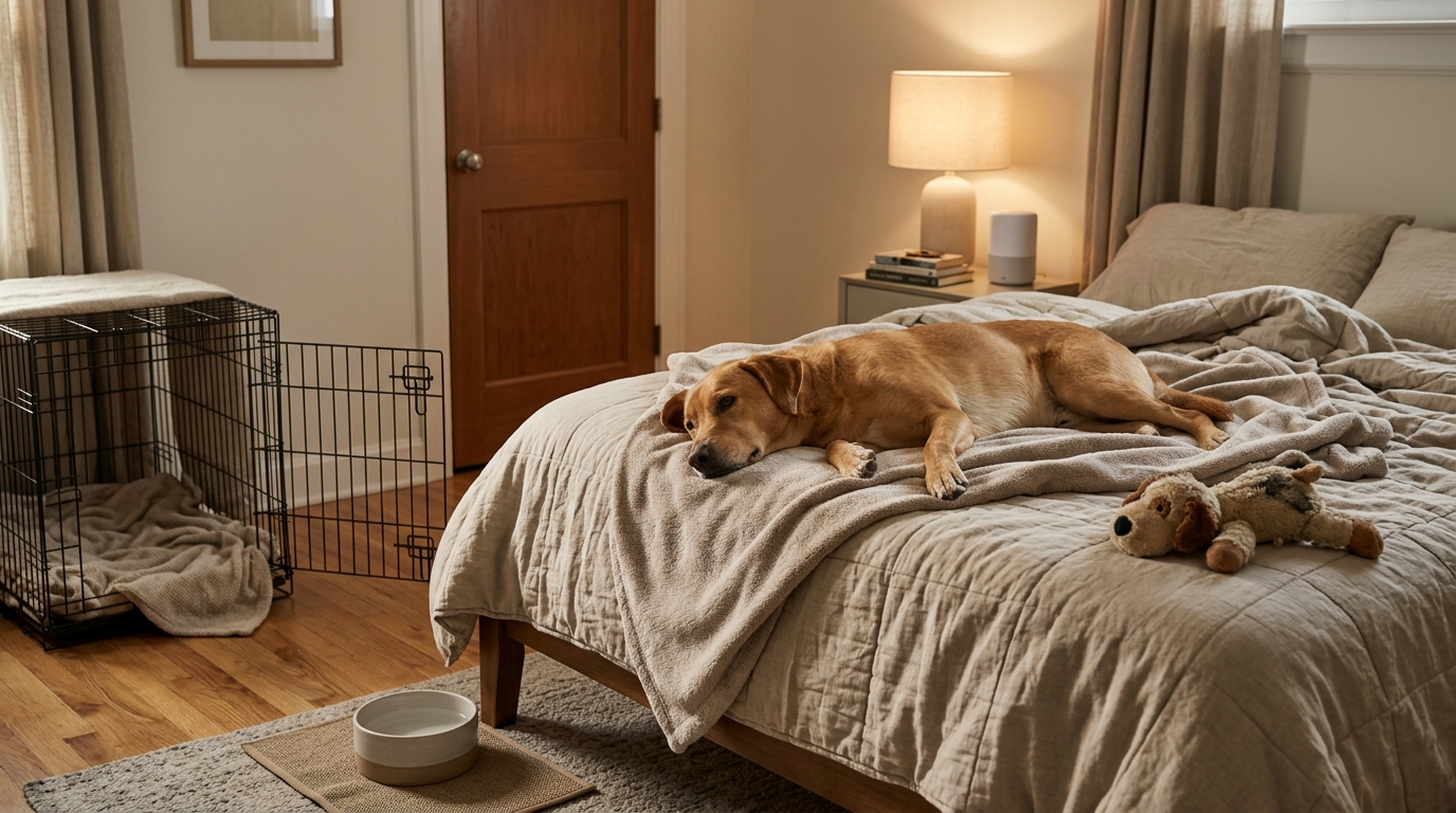 Dog calm room on Halloween